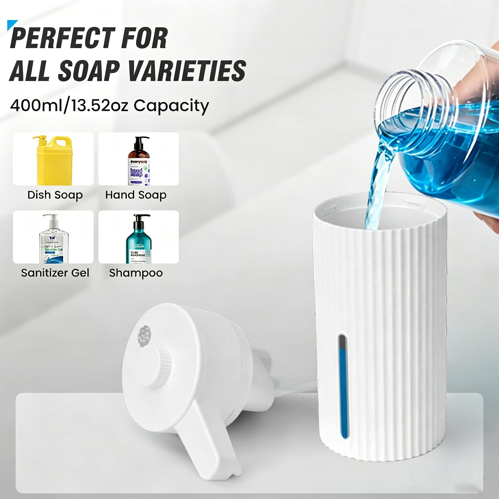 Blancel Dispenser automatico di sapone liquido ricaricabile Touchless Pompa