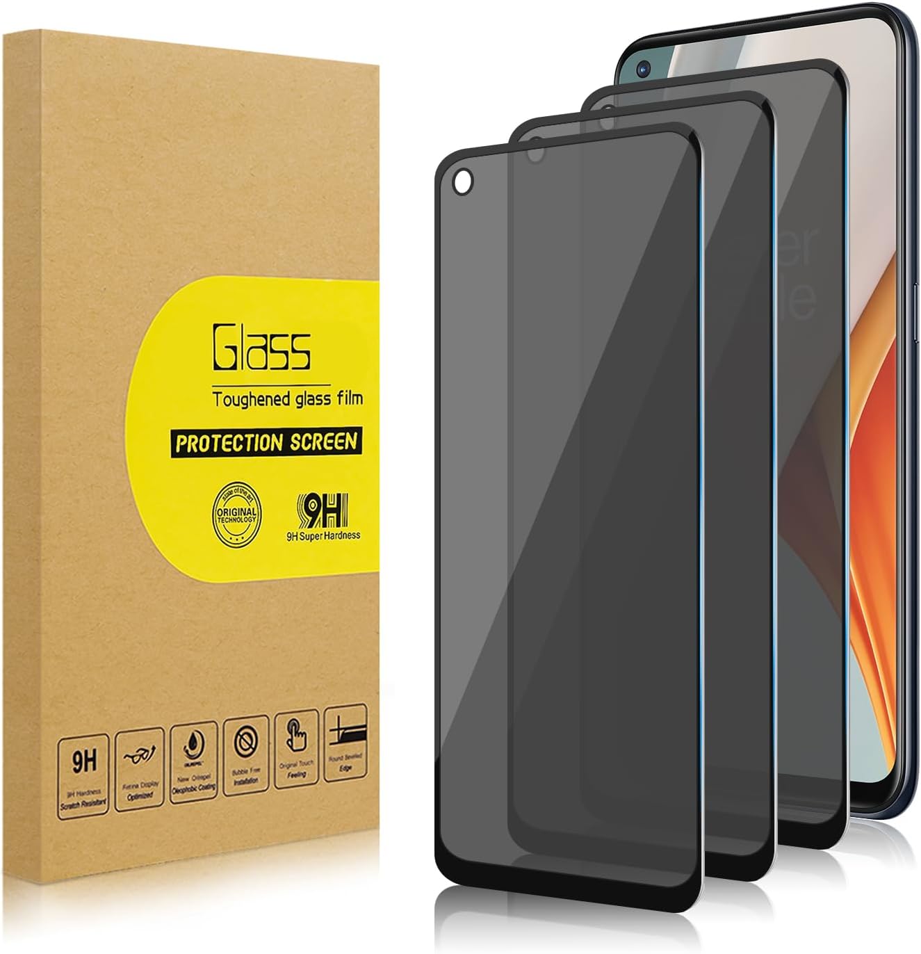 3 Pack Privacy Screen Protector for OnePlus Nord N100