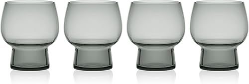 Mikasa Phoebe - Bebida doble a la antigua, juego de 4 unidades, color humo