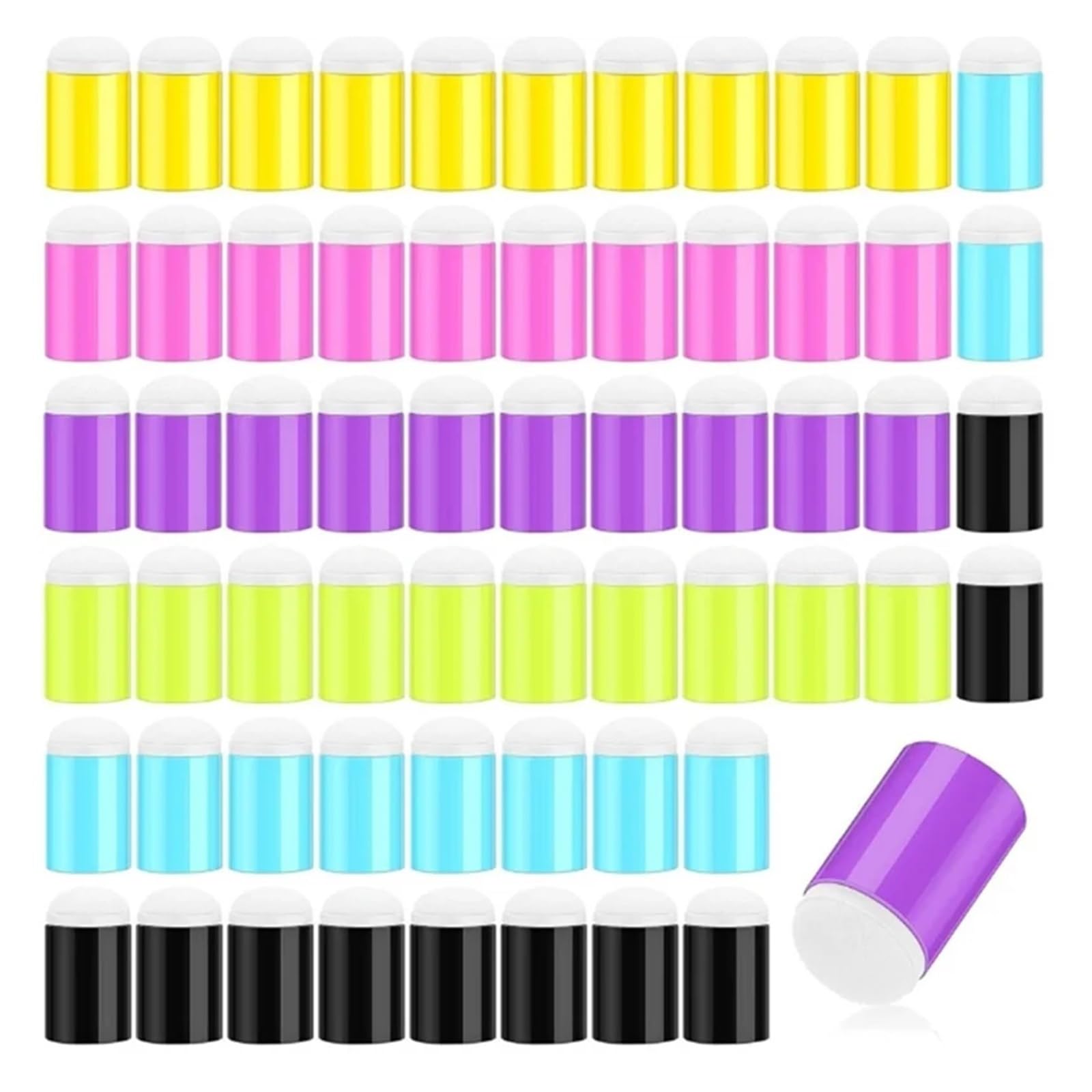 Gąbka na palec Daubers 100 szt. losowy kolor gąbka na palec farba podkładki atramentowe pędzel do stemplowania ręcznie robiony DIY rzemiosło scrapbooking malowanie tworzenie rysunku