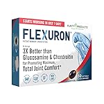 Purity Products Flexuron Joint Formula 3X Better Than Glucosamine and Chondroitin - Starts Working in just 7 Days - Krill Oil, Low Molecular Weight Hyaluronic Acid, Astaxanthin - 30 Count (1)