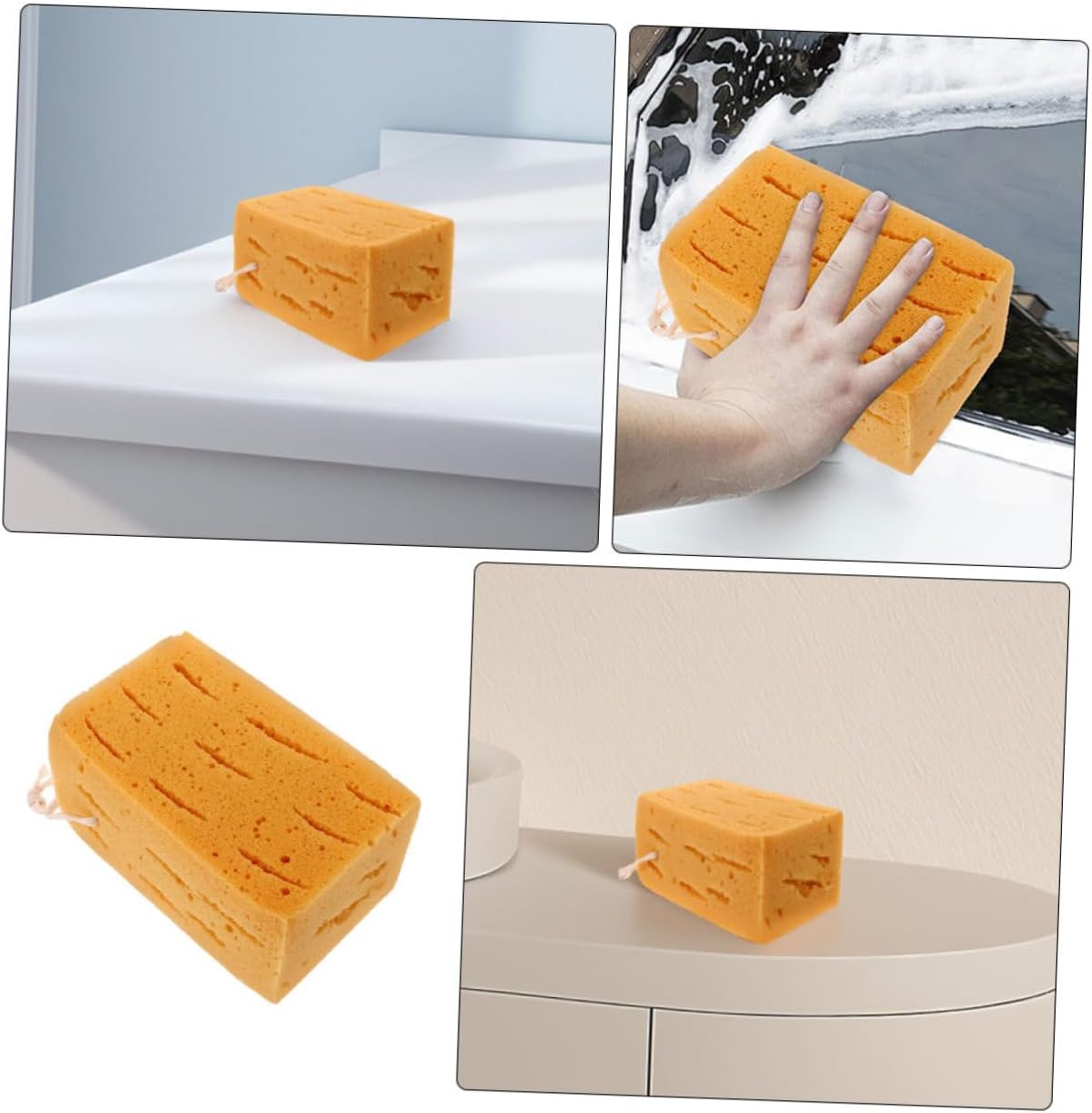 2PCS Foam Cleaning Sponge Set for Car Washing Absorbent Coral Sponge for Auto Detailing and Interior Cleaning Non-Scratch and Versatile Vehicle Care Tool