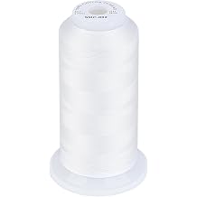 Simthread 100% Cotton Thread 1641 Yards White for Sewing Quilting