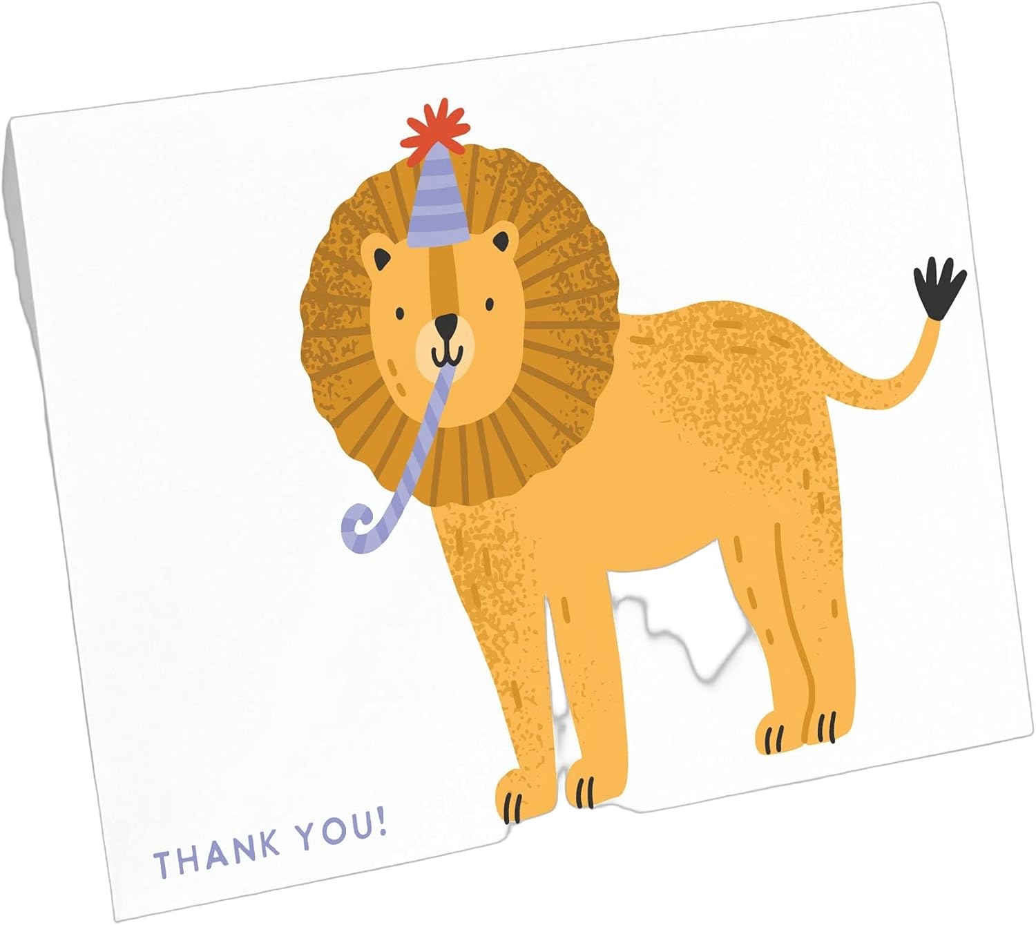 Animal Thank You Cards - 24 Assorted Blank Cards with White Envelopes - Birthday Thank You Just Because (Lion)