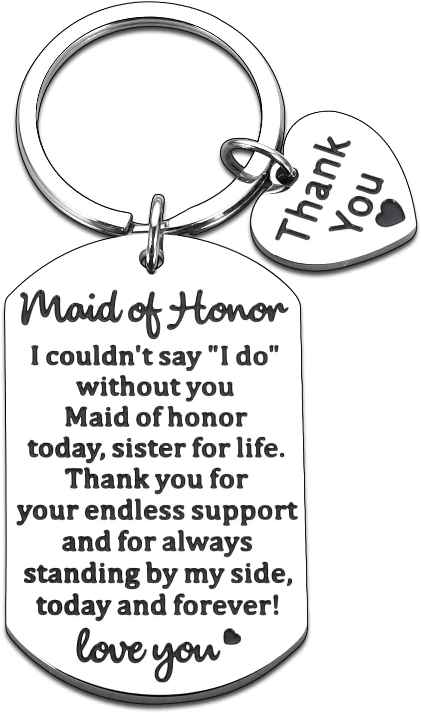 Bridesmaid Gifts for Wedding Day - Bridesmaid Proposal Gifts, Maid of Honor Today Sister for Life, Bridal Shower Gifts for Bridesmaid, Bachelorette Gifts from Bride-to-be