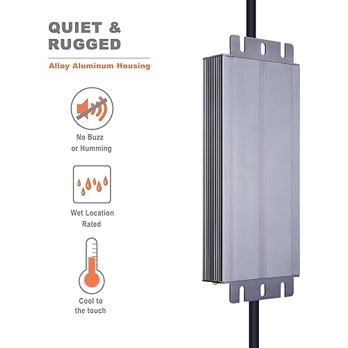 Miniatura 4 de 100W IP67 impermeable voltaje constante LED controlador fuente de alimentación transformador, 100-240V AC entrada universal con enchufe, salida 12V