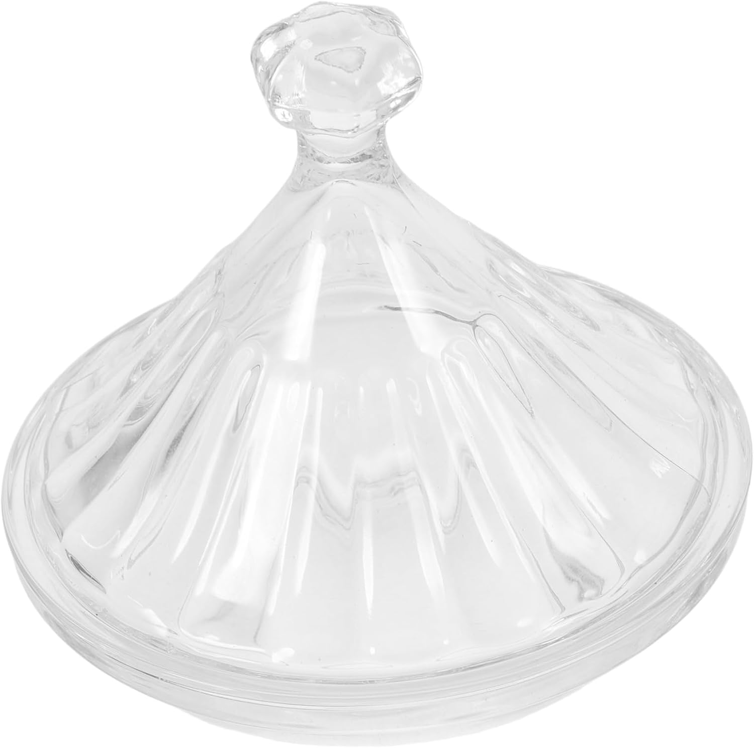 Glass Candy Dish with Lid for Tea Jewelry Storage, Classic Style Bowl