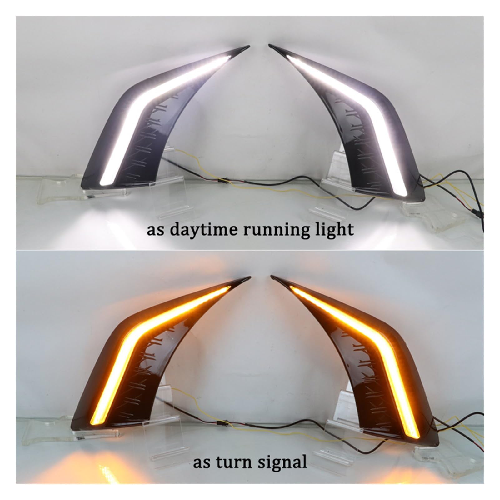OGRAFF Blocchi luci antinebbia Fari Diurni A LED Per Auto Per ES 2018-2021 2022 Indicatori Di Direzione Gialli Fari Diurni Lampada Di Guida Automatica