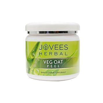Jovees Herbal Veg Oat Face Peel Removes Acne Pimple and Tanning | with Almond Powder and Wheat Grain 250g - image, photos