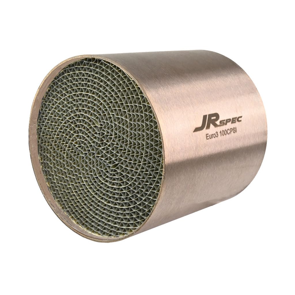 Fmic.eu Performance JRspec Inserto Catalizzatore Sport Universale per Motori Benzina Gasoline Sistema di Scarico High Flow Lunghezza 100 mm Diametro 100 mm 100 CPSI Euro 3