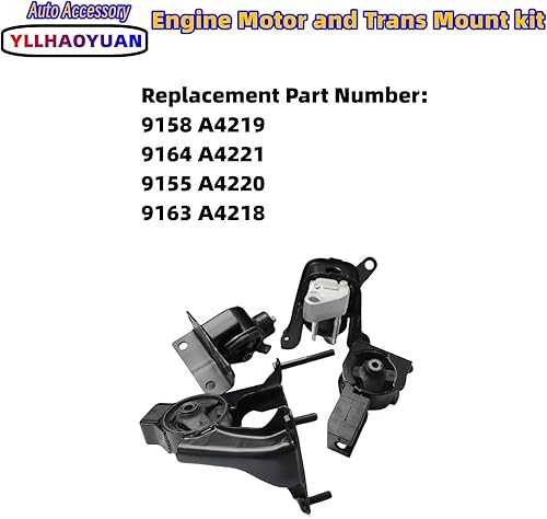 Miniatura 58 de Juego de 3 piezas de montaje de motor compatible con 2006 2007 2008 2009 Fo-rd Fusion 2.3L/3.0L Mercury Milan A5473 A5381 A5474