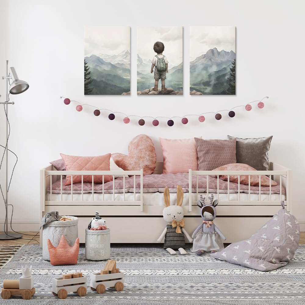 SKYSUKEY Juego de 3 decoraciones de guardería de aventura para bebé, decoración de la naturaleza, decoración de habitación infantil para niños al aire libre, decoración de guardería, decoración de