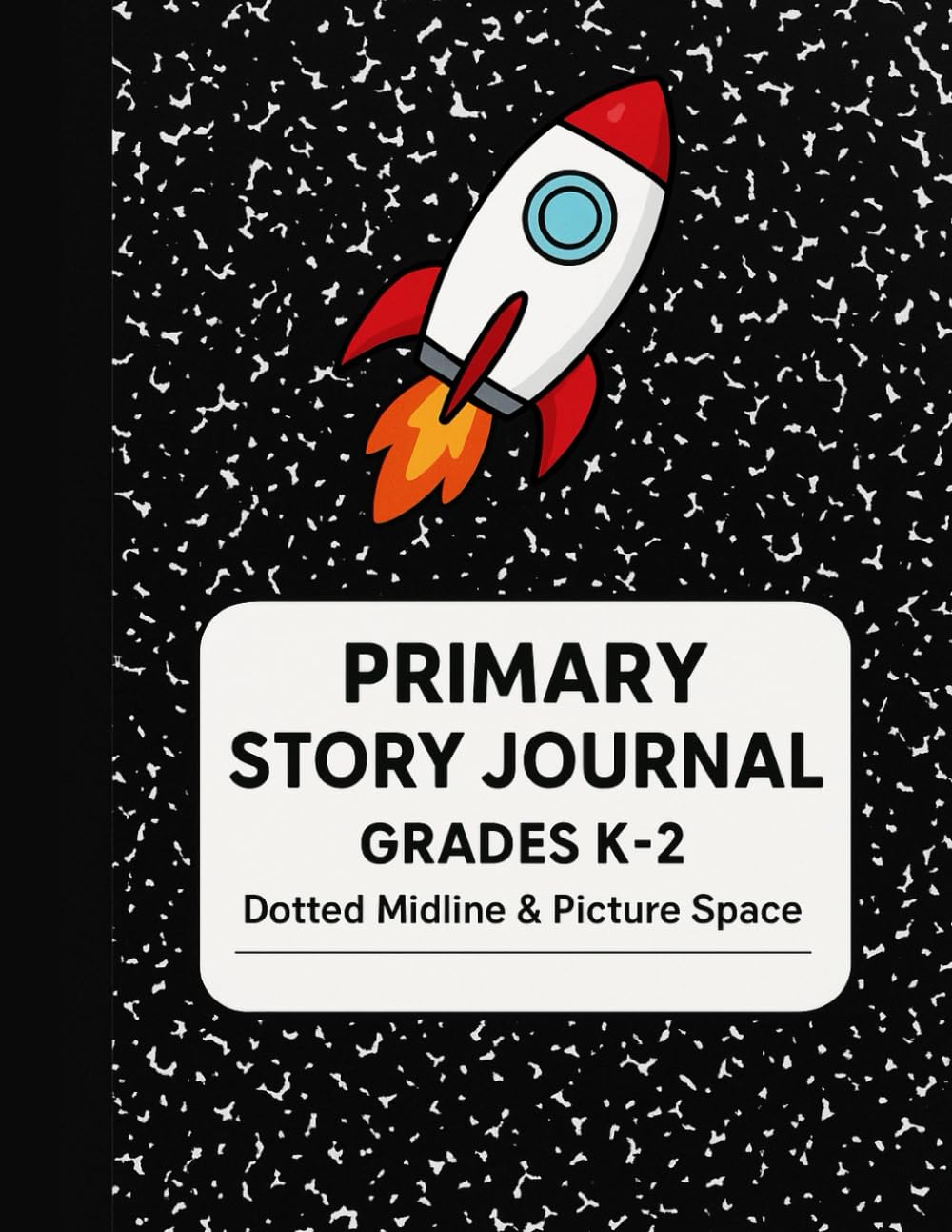Primary Story Journal Grades K-2: Half Picture Half Ruled Notebook: Dotted Midline Handwriting Practice Paper with Drawing Space - Kindergarten, 1st, and 2nd Grade School Composition Book