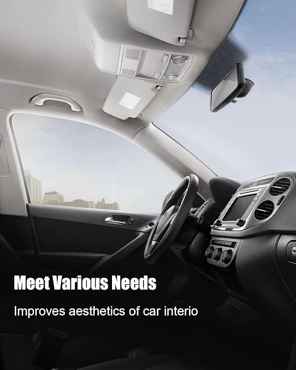 Right Front Passenger Side Sun Visor with Mirror Fit for Volkswagen Tiguan 2018 2019 2020 2021 2022 Replace 5NN857552LSX4 5NN-857-552-L-SX4 Makeup Mirror Sun Protection Shade Gray by TIKSCIENCE - Image 4