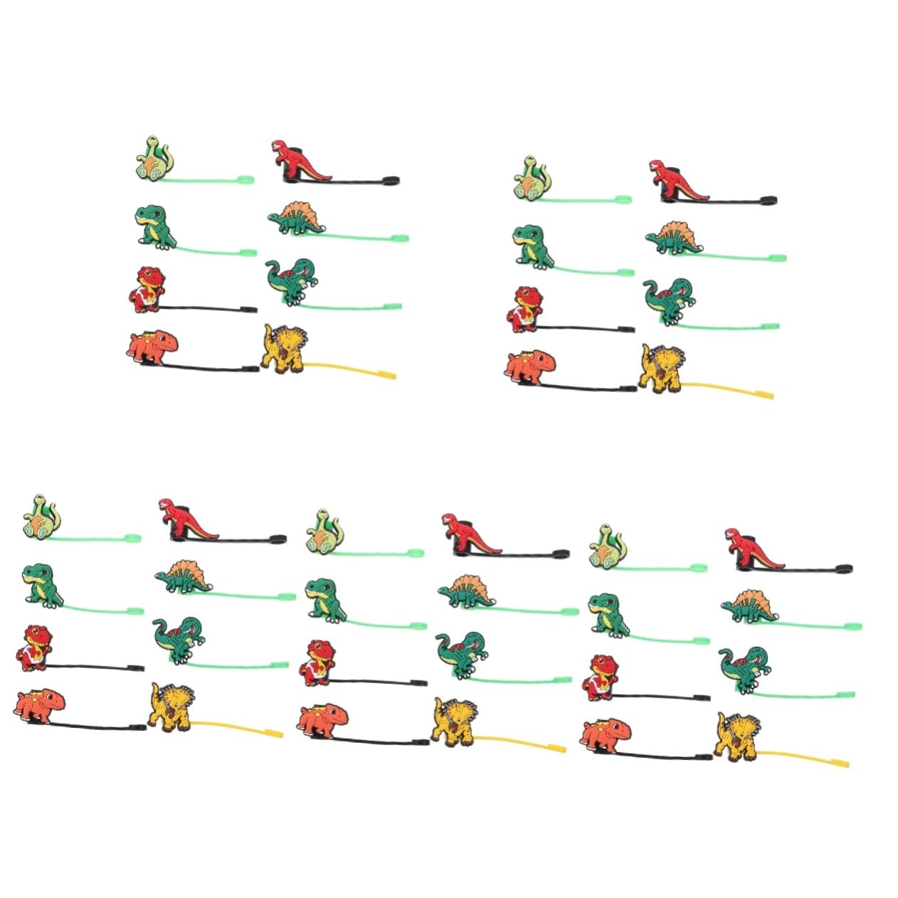 Paille de dinosaure mignonne en PVC souple et lavable pour gobelets de fête