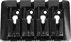 RiToEasysports Ponte de Baixo Elétrica de Metal de Alta Massa Em Forma de L para Melhor Qualidade de Som para Baixos de 4 Cordas, Fácil Instalação para Baixistas, Metal (Preto)