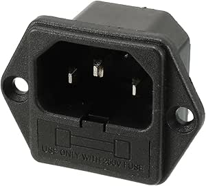 Lot De 2 Prises Mâles IEC320 C14 3 Broches - 250V 10A, Noir, Par Uxcell