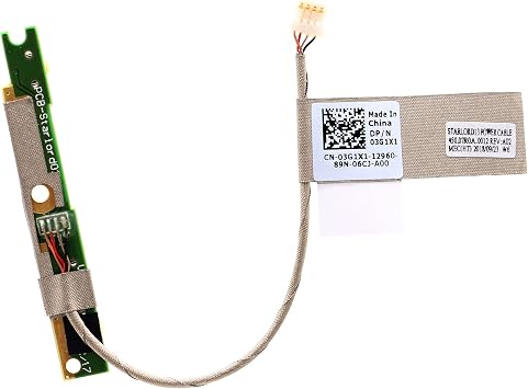 Deal4GO Power Button Volume Switch Board Short Cable 3G1X1 03G1X1 450.07R0A.0012 Replacement for Dell Inspiron 5368 5378 5379 7375 7368 7378 5568 5578 7568 Latitude 3379 3390