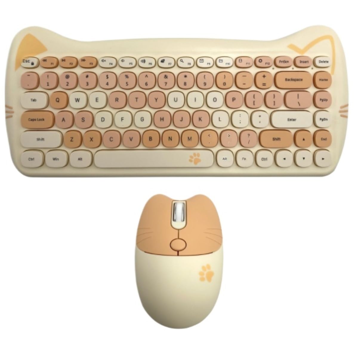 Klawiatura i Mysz do Gier, Bezprzewodowa Kombinacja Klawiatury I Myszy, Klawiatura I Mysz, Klawiatura Komputerowa Do Laptopa Wodoszczelna Klawiatura i Mysz(Yellow)