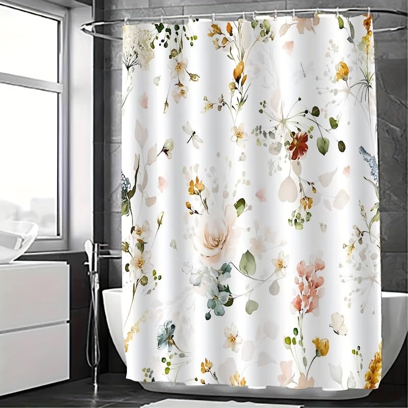Rideau de douche fleurs pour une décoration moderne - 4