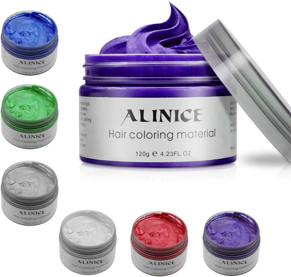 Hair Wax Color - Wax Hair Dye Men and Women Professional Hair Pomades, Long-lasting Moisturizing Modelling Hair Styling Fluffy Matte Hair Mud Gel Cream