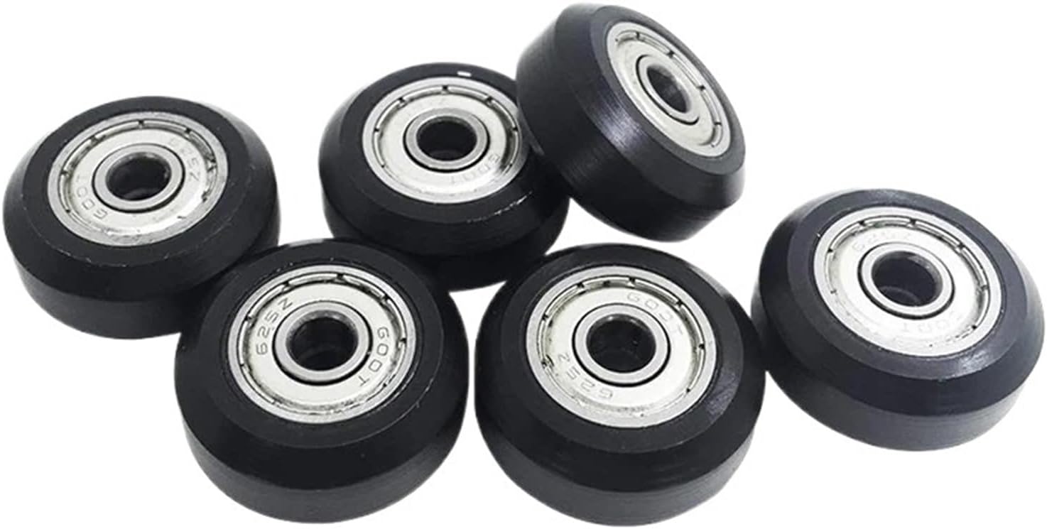 12 Pcs 625Zz Plastic Pulley Wheels with Bearings Gear