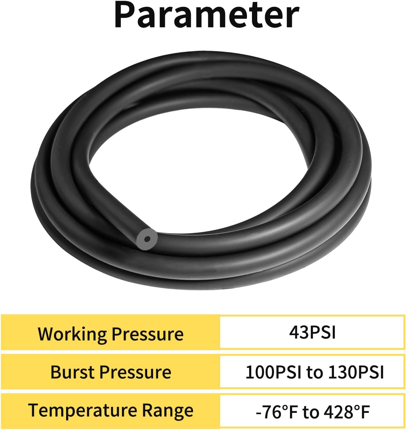 Silicone Vacuum Hose Kit 6.6FT 6PCS 1/8" 5/32" 3/16" 1/4" 5/16" 3/8" With Vacuum Connector 12 Sizes 113PCS,Tube Cutter,Matte Black Tubing,Automotive Marine & Industrial Use