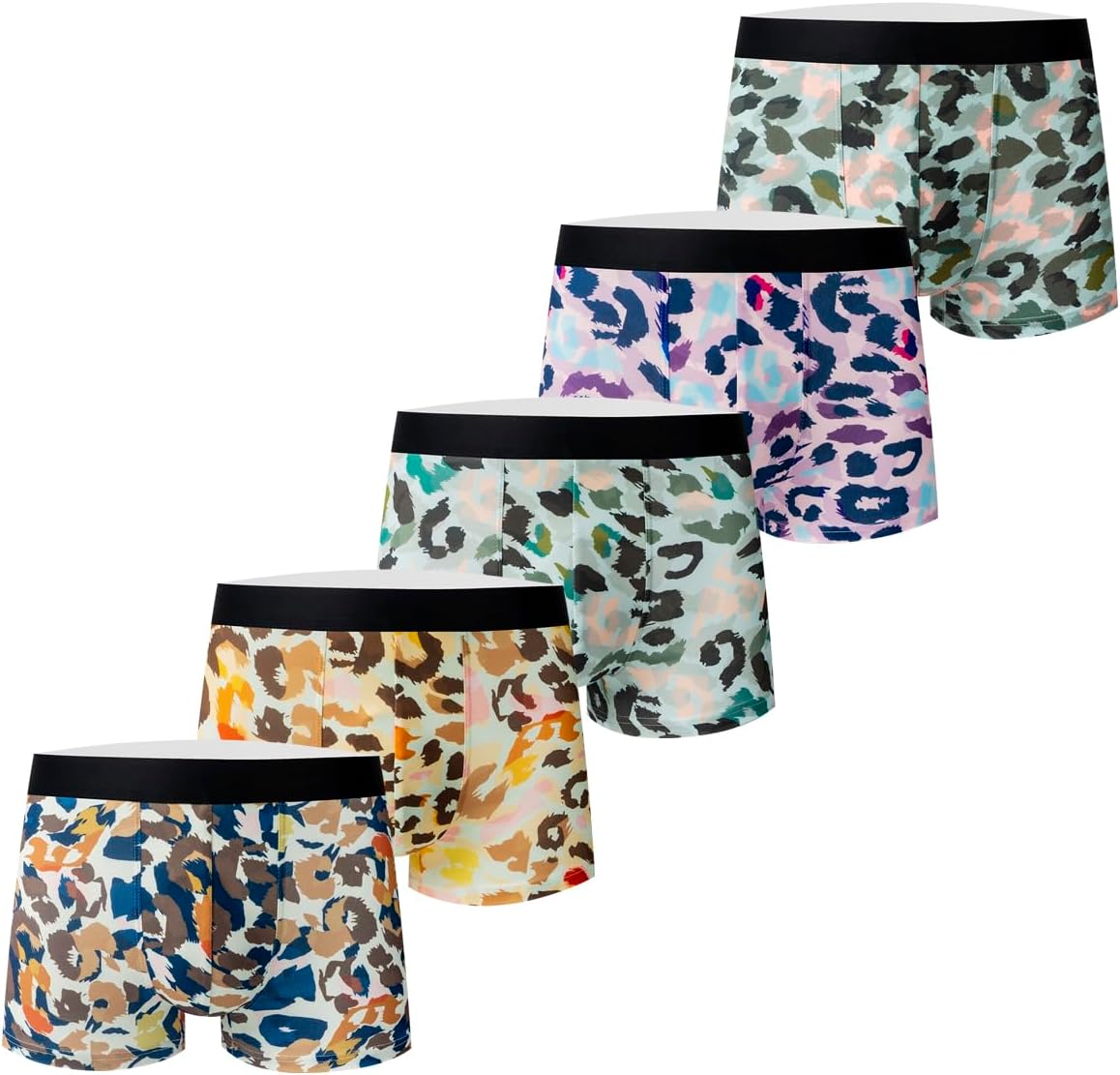 man's underwear of digital printed pattern of 5 Multicolor