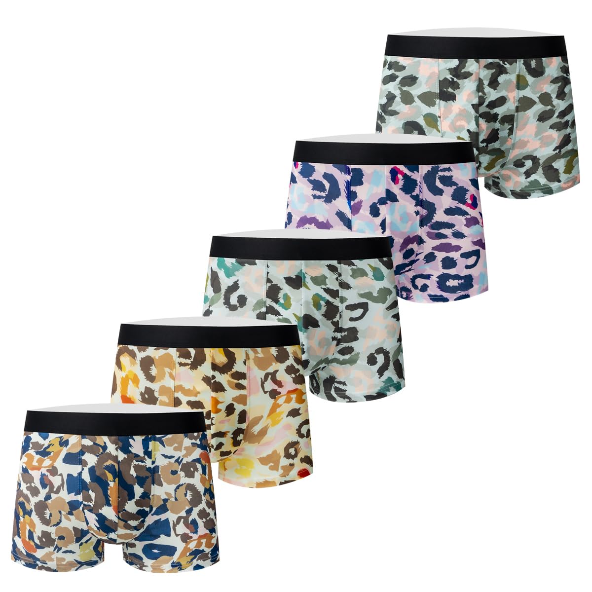 man's underwear of digital printed pattern of 5 Multicolor
