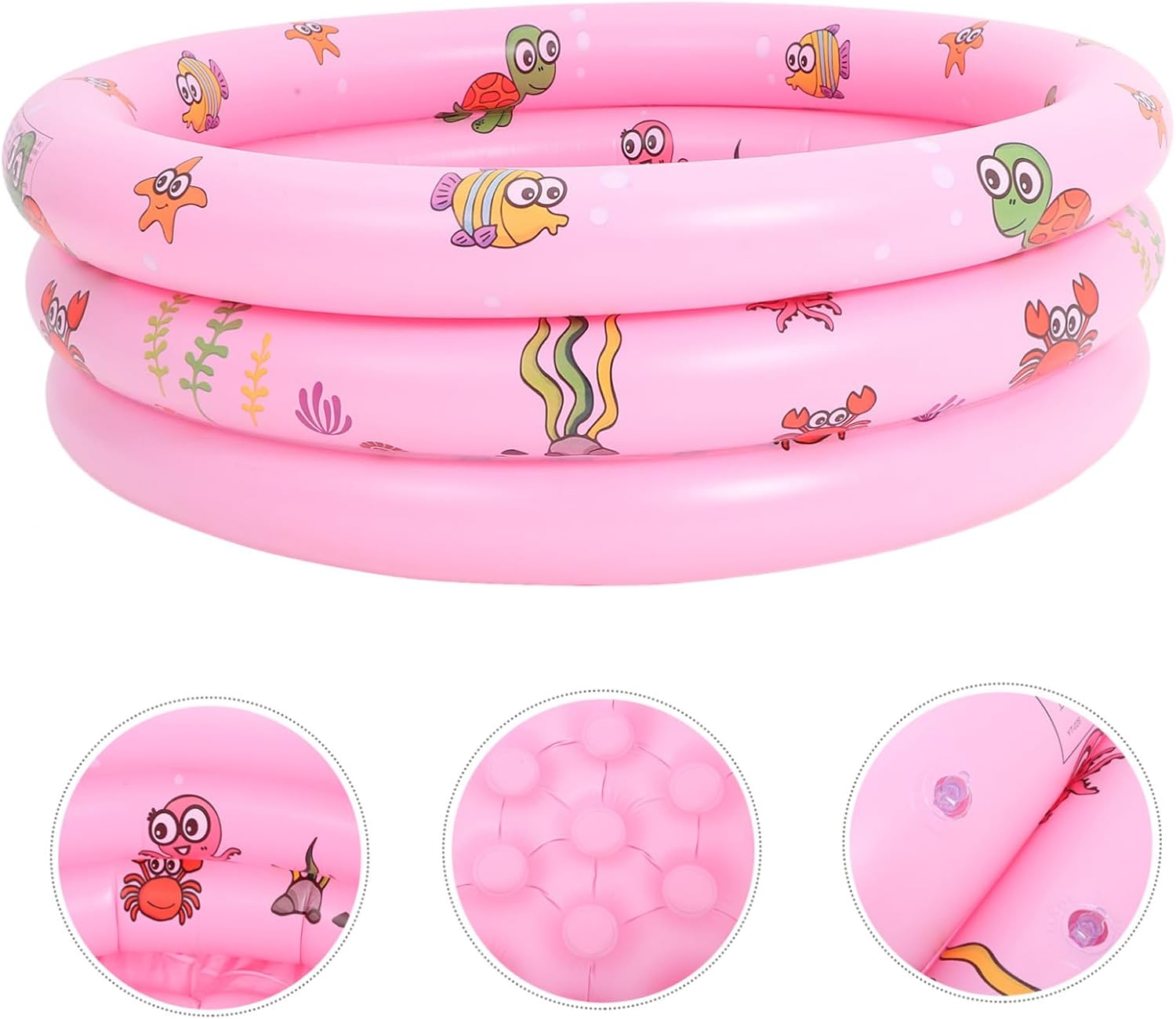 KOMBIUDA Inflatable Swim Pool Thickened Round PVC Water Pool for Indoor Outdoor Use and Ocean Ball Pit Portable Summer for Boys