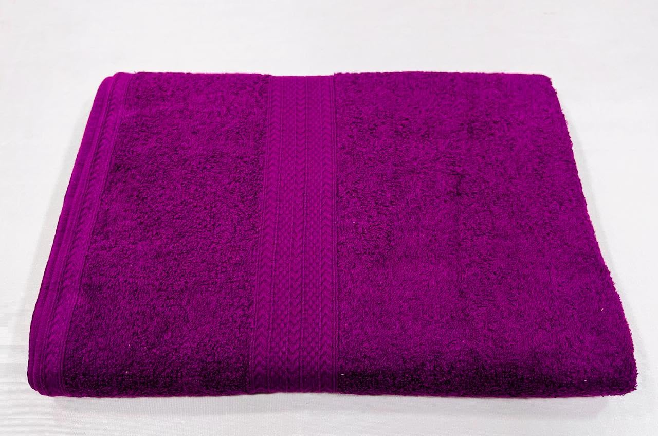 Bombay Dyeing Tulip 450 GSM Xtra Large Size Towel (90cm x 180cm) (Purple)-image-28