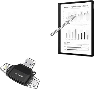 BoxWave Smart Gadget Compatible with Huawei MatePad Paper (10.3 in) - AllReader SD Card Reader, microSD Card Reader SD Compact USB for Huawei MatePad Paper (10.3 in) - Jet Black