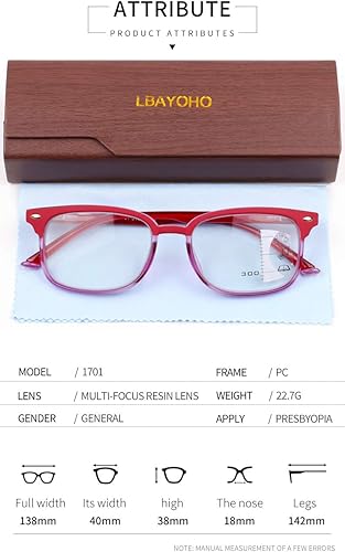 Miniatura 9 de Progressive - Lentes de lectura multienfoque para mujeres y hombres, bloqueo de luz azul, gris, 2.0X