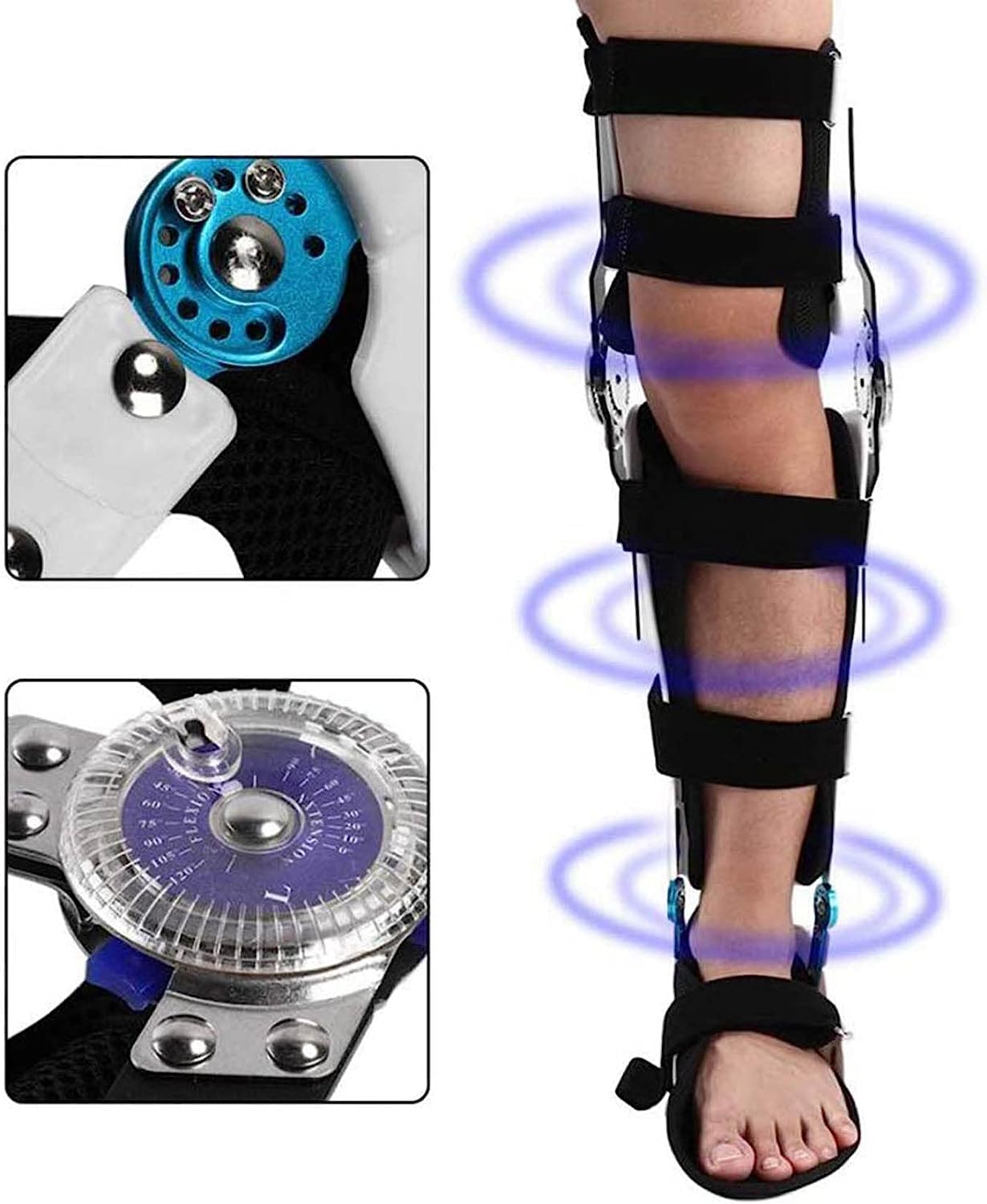 Stabilizator Ortopedyczny Kolana, Regulowany Stabilizator Łydki, Kostki I Stopy, Stały Stabilizator Nogi, Przegubowy Wspornik Stawu Biodrowego I Udowego,Adjustable-Left