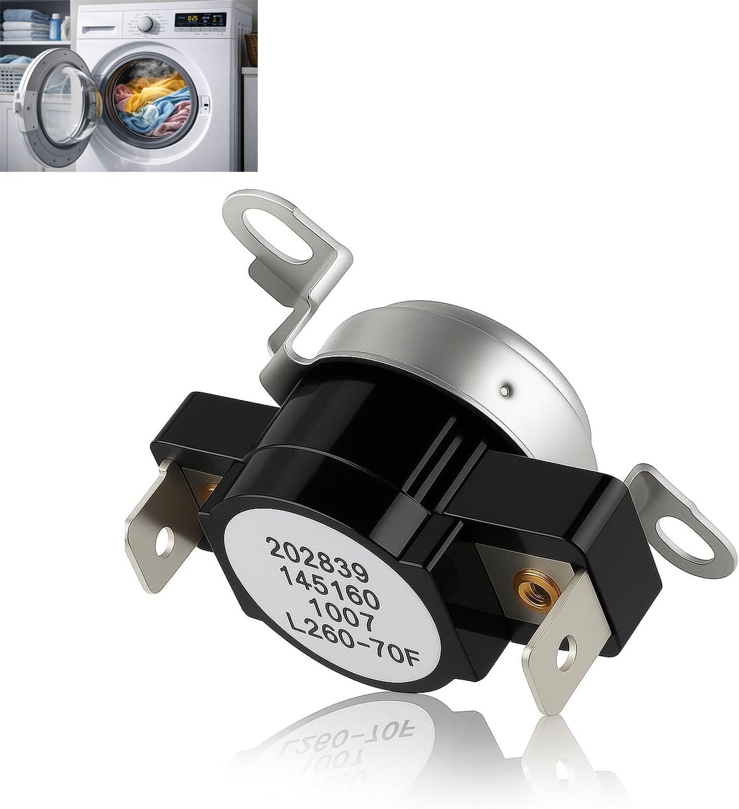 Upgraded 3204267 Dryer High-Limit Thermostat for Compatible with Frigidaire Clothes Dryer,AP2131477 Safety Thermostat Replace 508516 AH446428 EA446428 PS446428 by Ketofa