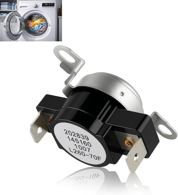 3204267 Dryer High-Limit Thermostat for Frigidaire, L260-70F Thermal Switch | Replaces AP2131477 508516 AH446428 EA446428 PS446428, Safety Thermostat, Overheat Protection, Dryer Heating Repair Part
