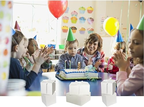 Miniatura 7 de XCXGYCA Paquete de 10 cajas de regalo blancas, cajas de regalo pequeñas con tapas para cumpleaños, propuestas, Navidad, graduación y regalos de