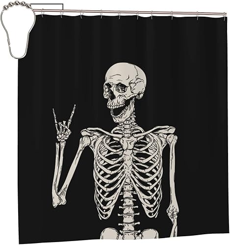 Miniatura 24 de Juego de cortinas de ducha de 72 x 72 pulgadas con 12 ganchos, cortina de ducha de tela de poliéster impermeable para decoración del hogar y baño