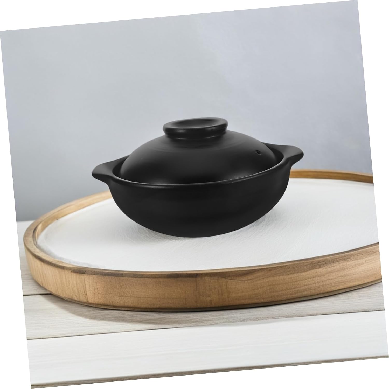 Ceramic Casserole Pot Chinese Clay Pot Heat-resistant Lid Kitchen Cookware