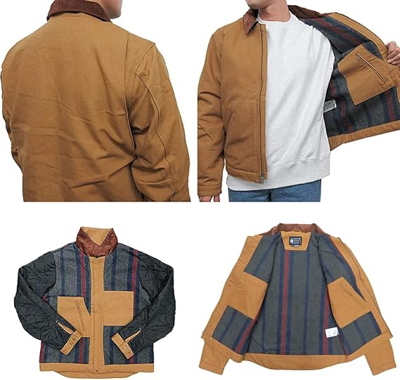 Carhartt Duck Detroit Jacket Workwear Overseas Standard Parallel Import Goods Large Size CARHARTT DETROIT JACKET Carhartt Brown Size XL