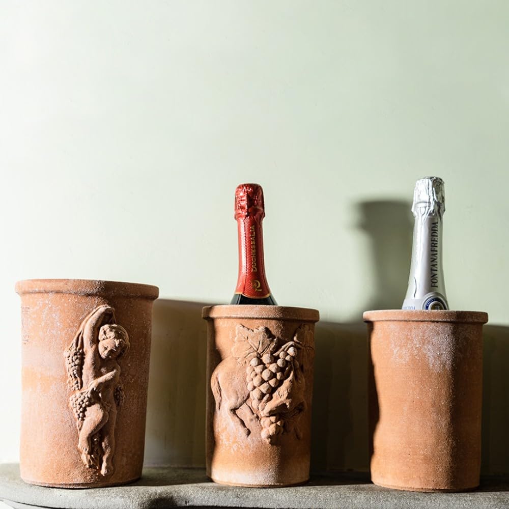 Botellero decorativo de terracota italiana Home Decor Glacette Design Ø10 cm