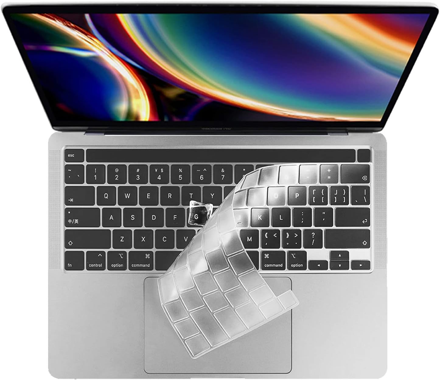 EooCoo Keyboard Cover Ultra Thin Compatible with MacBook Pro 13 inch 2024-2020 M2 M1 A2338 A2289 A2251 & MacBook Pro 16 inch A2141 2019 Release with Touch Bar & Retina Display, Clear