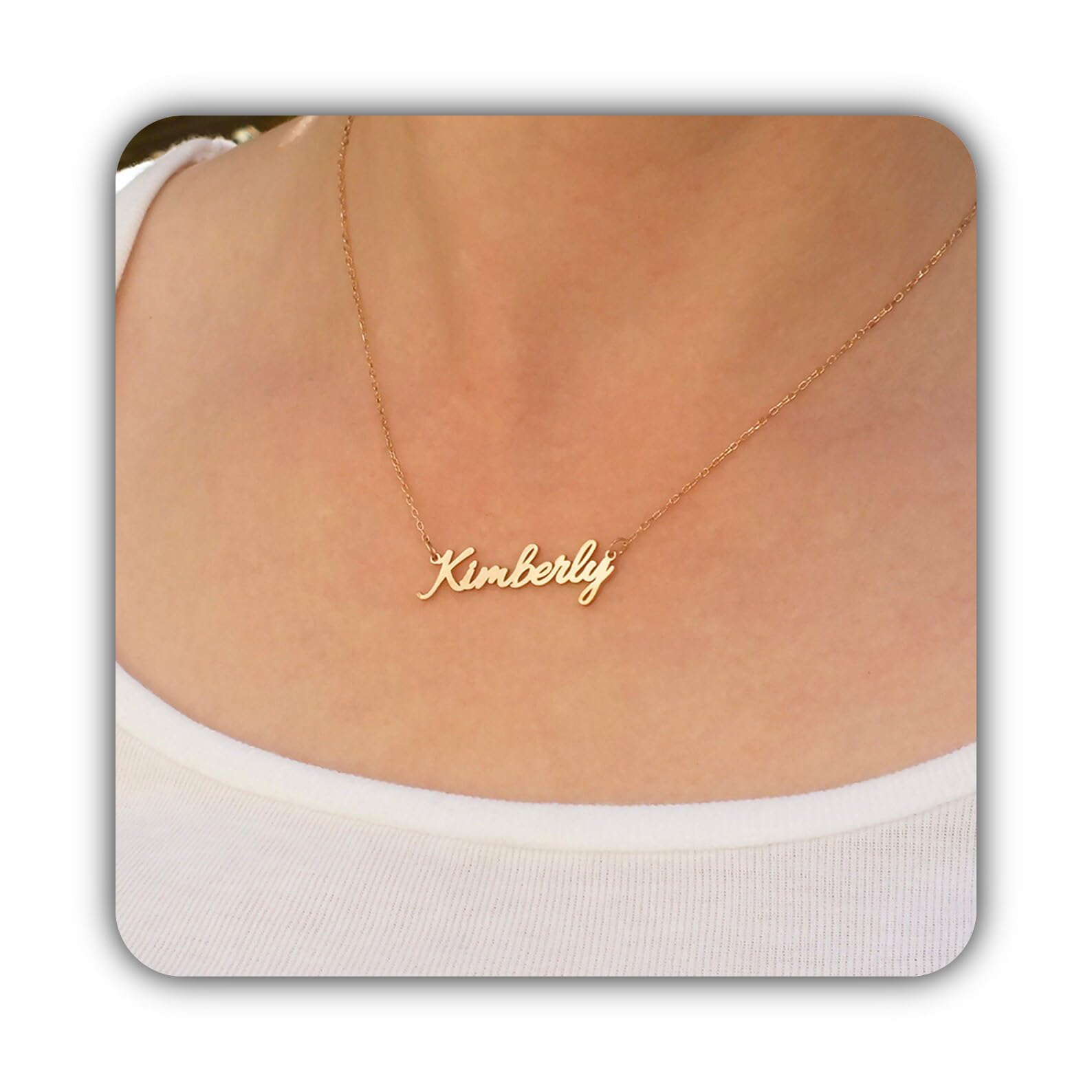 Personalizzato argento sterling collana con nome gioiello