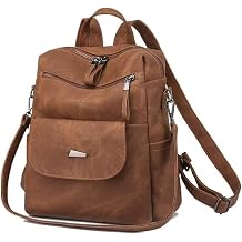 WYFJNX Womens Backpack Purse PU Leather Fashion Handbag Ladies Shoulder Bags School Bag Travel Backpack Brown