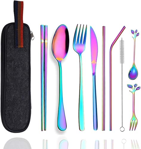 Miniatura 7 de Juego de cubiertos de madera portátiles para comer utensilios de almuerzo, juego de cubiertos de madera, utensilios de madera reutilizables