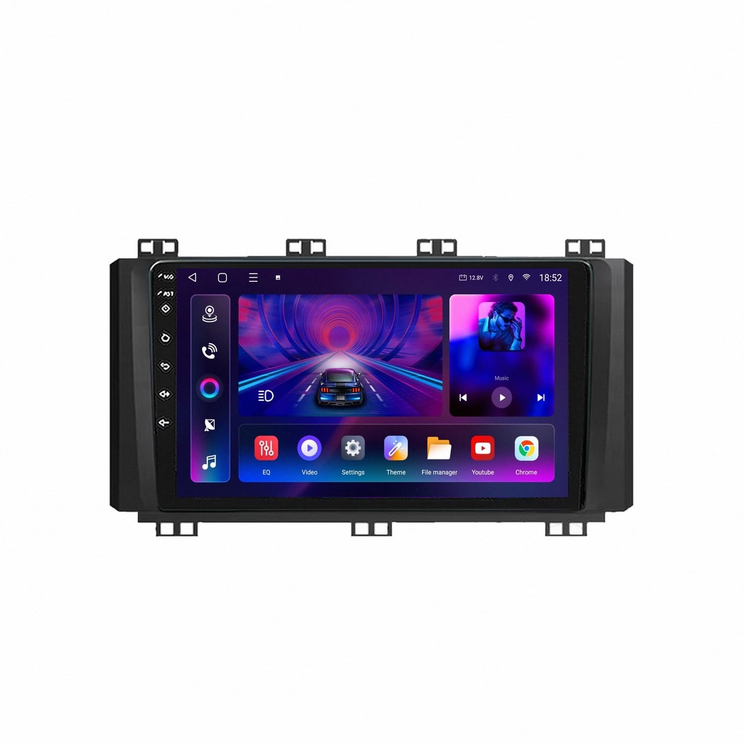 Radio Coche Bluetooth 2 DIN para VW Touareg que soluciona la falta de GPS moderno y manos libres 8