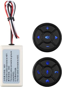 Steering Wheel Button, Steering Wheel Controller Bluetooth Radio Navigation Answer Phone Remote Control Buttons