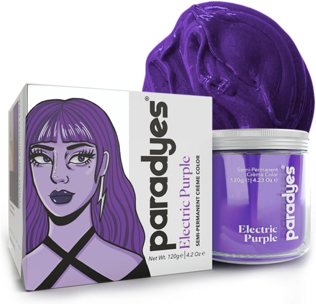 Paradyes Ammonia Free Electric Purple Semi-Permanent Hair Color (120g)
