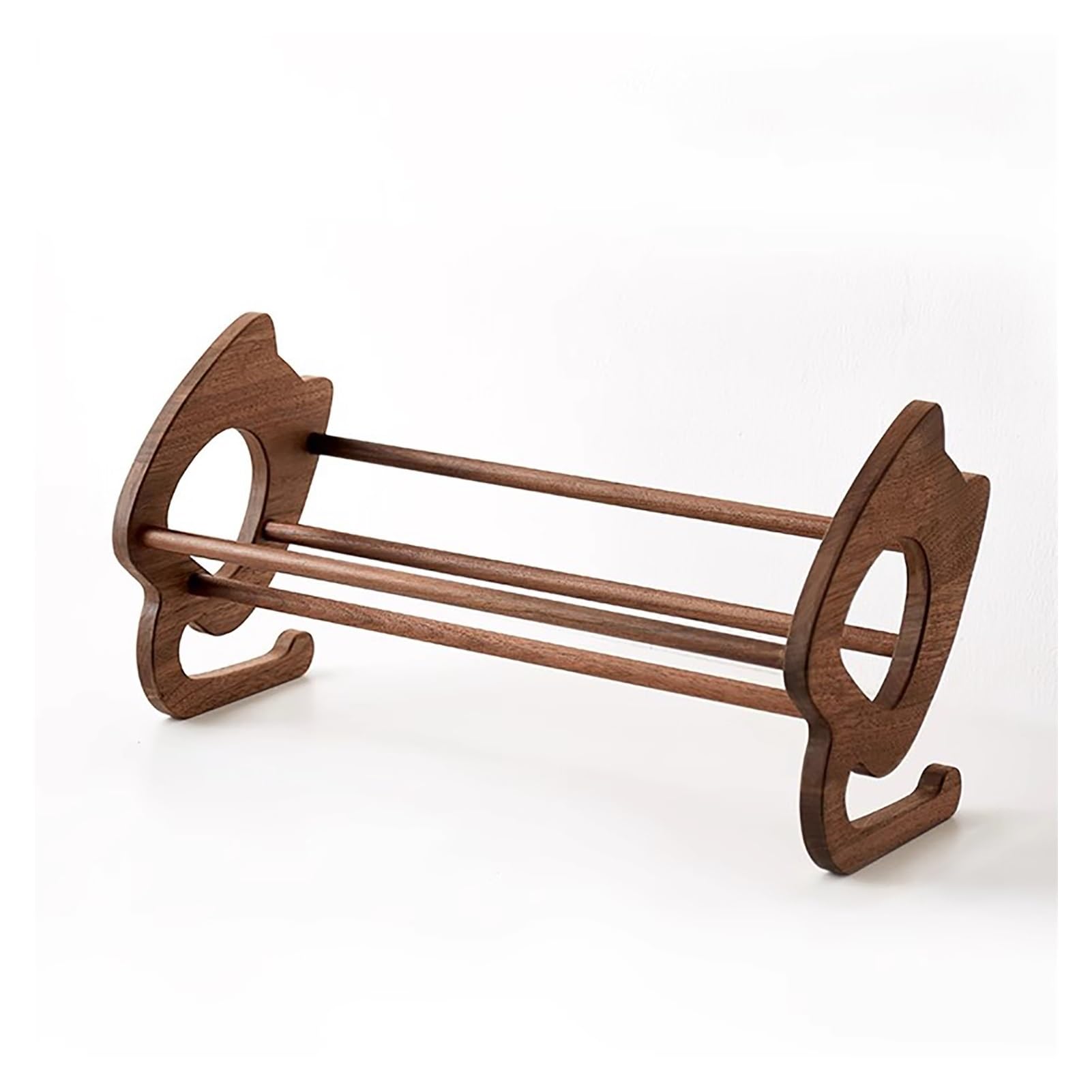 Generico Espositore da scrivania Portariviste, Porta libri da tavolo, Scaffale multifunzionale Libreria da tavolo(Black walnut,S)
