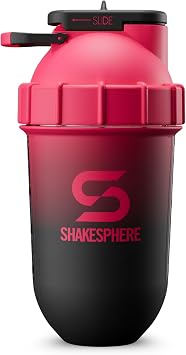 SHAKESPHERE Tumbler View 24oz Shaker, Clear Window, Bladeless Blender, Pink